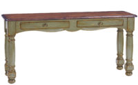 Carter traditional farmhouse country console sofa table with drawers by Woodland furniture in Idaho Falls