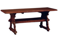 Steinbeck traditional trestle sofa table console by Woodland furniture in Idaho Falls