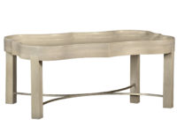 Brandywine traditional transitional shaped top with metal stretcher by Woodland Furniture in Idaho Falls