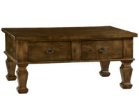 Chesire traditional cocktail / coffee table w drawers by Woodland furniture in Idaho Falls