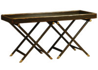 Parma transitional traditional tray table with gilded feet by Woodland furniture in Idaho Falls USA