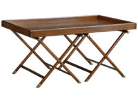 Parma transitional traditional tray table with gilded feet by Woodland furniture in Idaho Falls USA