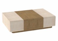 Ford contemporary mid-century modern transtional coffee or cocktail table by Woodland furniture and James Duncan Designs