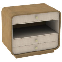 Silverlake contemporary mid-century modern transitional end or side table with drawers by Woodland furniture and James Duncan Design